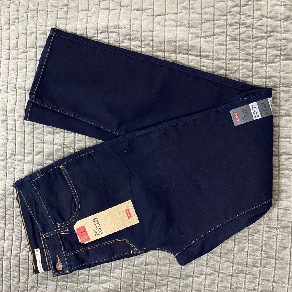 Levis 724 High Rise Straight Jeans Womens